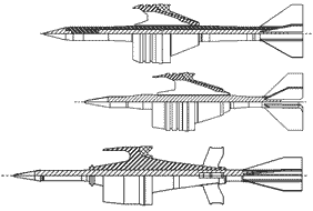 Отечественные бронебойные подкалиберные снаряды (верху вниз): 125-мм 3БМ42 "Манго" (ВНЖ); 125-мм 3БМ32 "Вант" (Материал «Б»); 125-мм 3БМ48 "Свинец" (Материал «Б»).